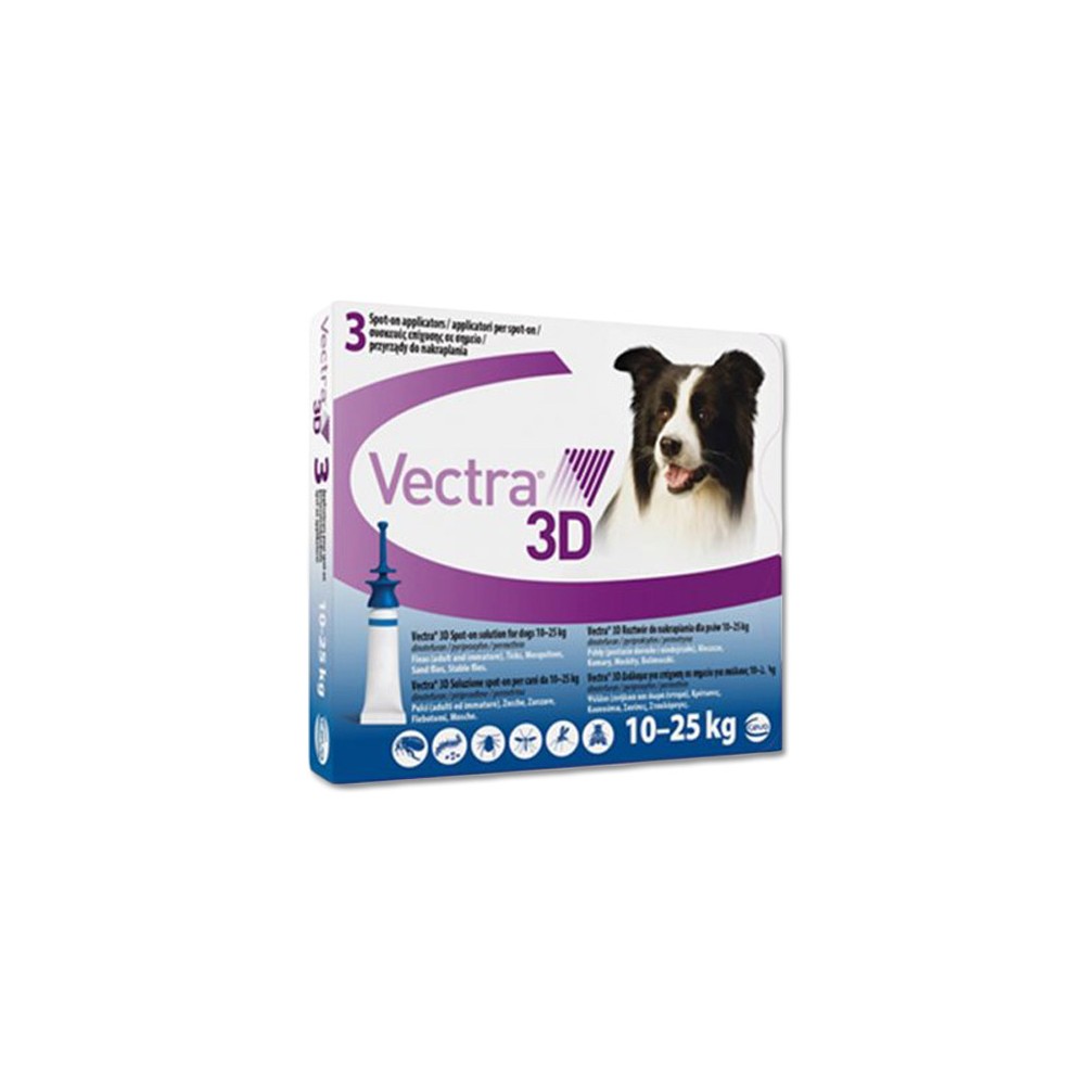 Vectra 3d Dog 10 25 Kg 3 Pipettes Petplusultra