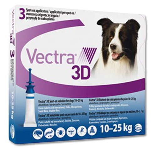 Vectra 3d Dog 10 25 Kg 3 Pipettes Petplusultra