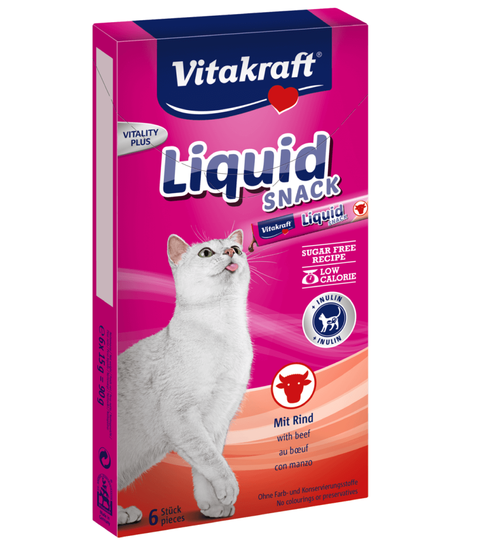 Vitakraft Liquid Snack Cat Beef and Inulin 6pz